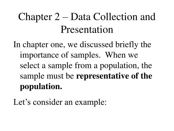 chapter 2 data collection and presentation