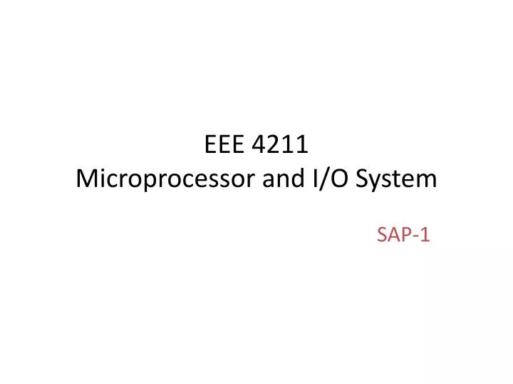 eee 4211 microprocessor and i o system