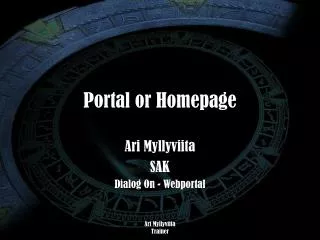 Portal or Homepage