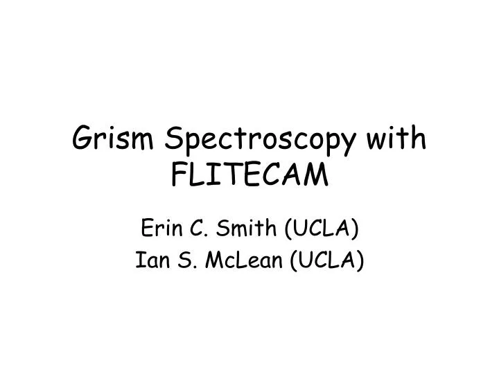grism spectroscopy with flitecam