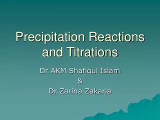 PPT - Precipitation Titrations PowerPoint Presentation, Free Download ...