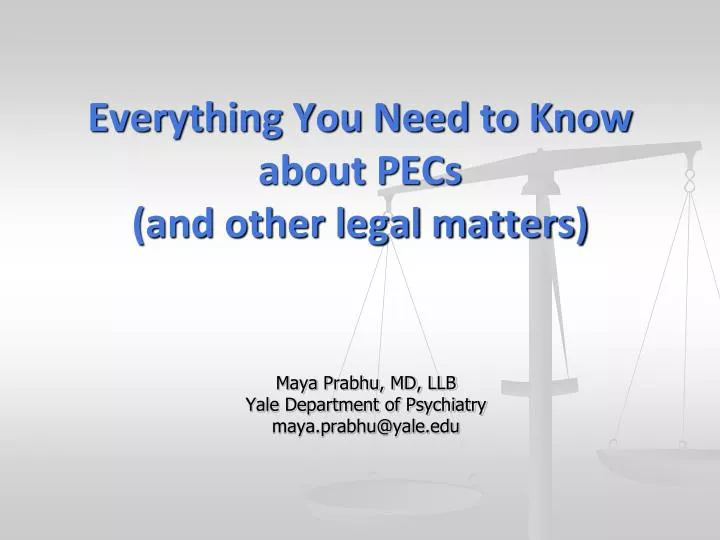 everything you need to know about pecs and other legal matters