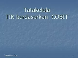 tatakelola tik berdasarkan cobit
