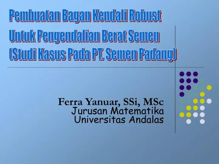 ferra yanuar ssi msc jurusan matematika universitas andalas