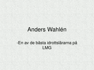 anders wahl n