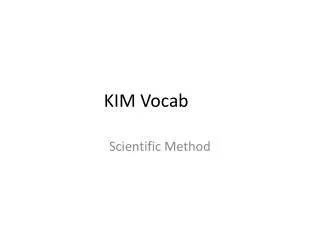 KIM Vocab