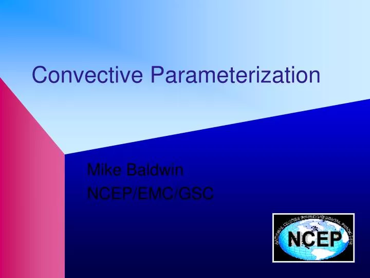 convective parameterization