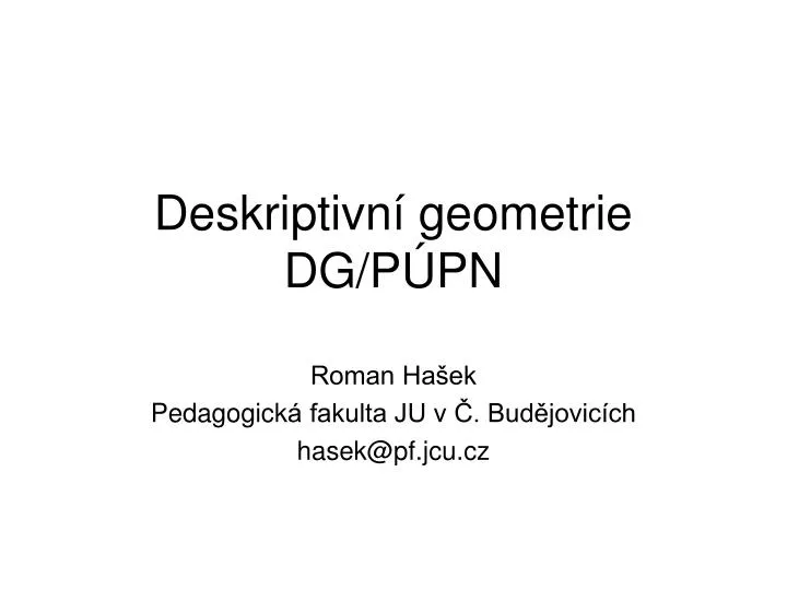 deskriptivn geometrie dg p pn