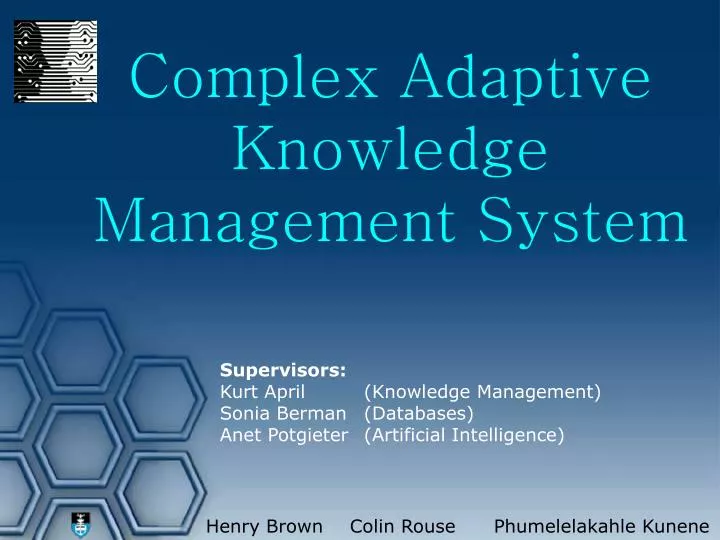 complex adaptive knowledge management system