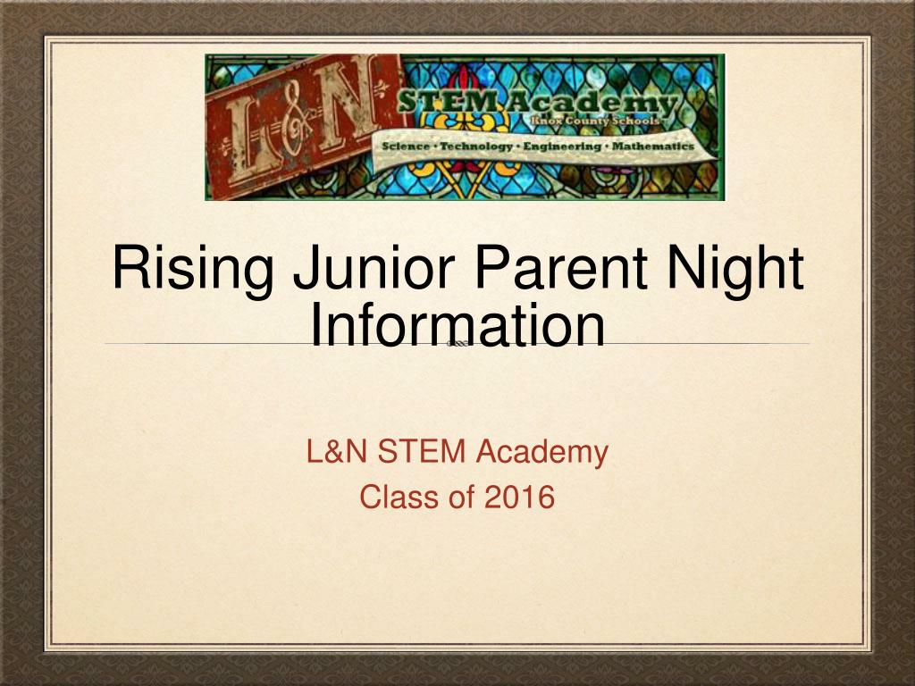 PPT - Rising Junior Parent Night Information PowerPoint Presentation ...