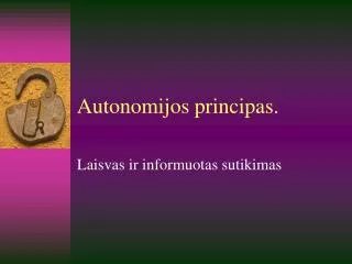 autonomijos principas