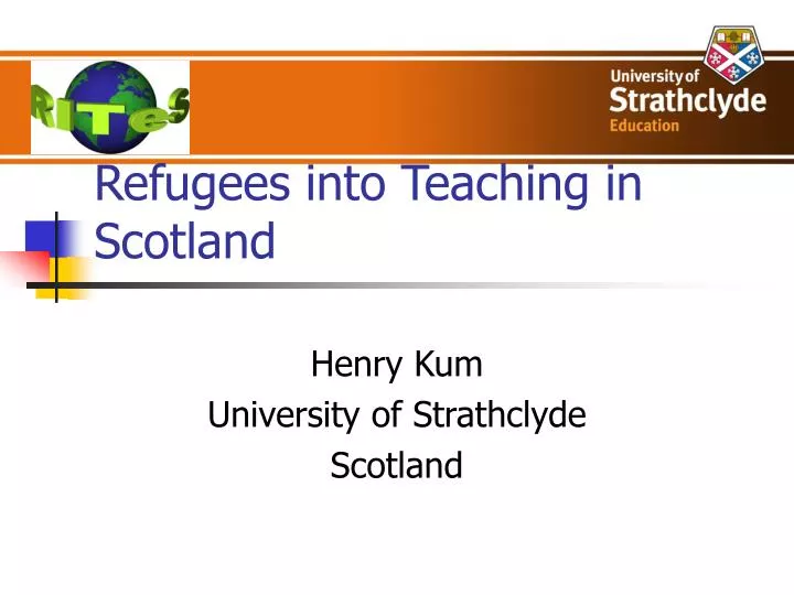 refugees into teaching in scotland