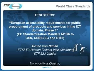 ETSI STF 333
