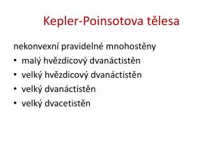 kepler poinsotova t lesa