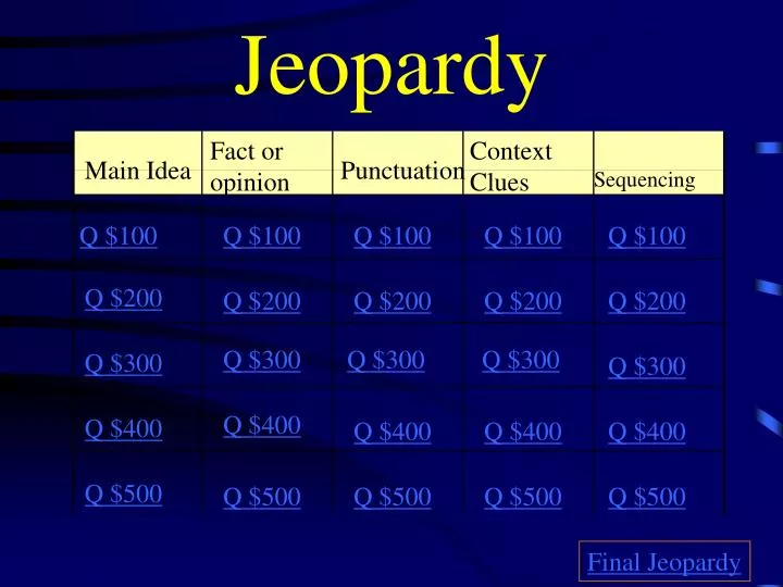 jeopardy