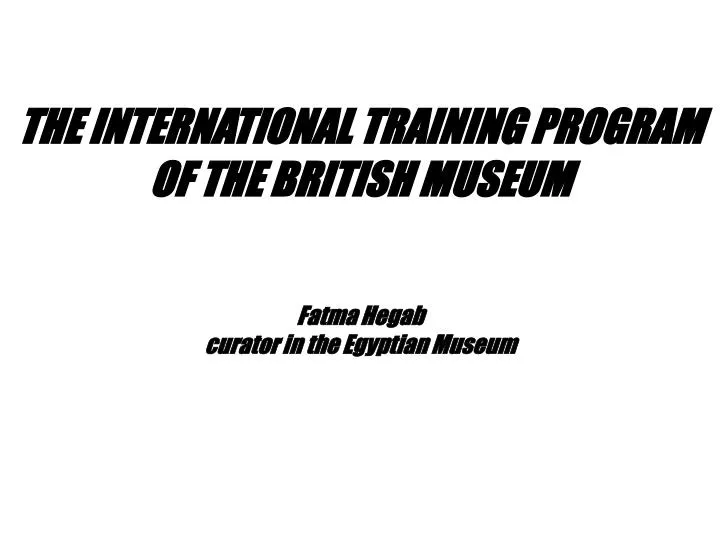 fatma hegab curator in the egyptian museum
