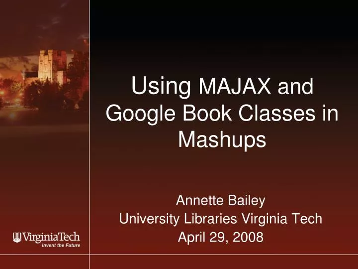 using majax and google book classes in mashups