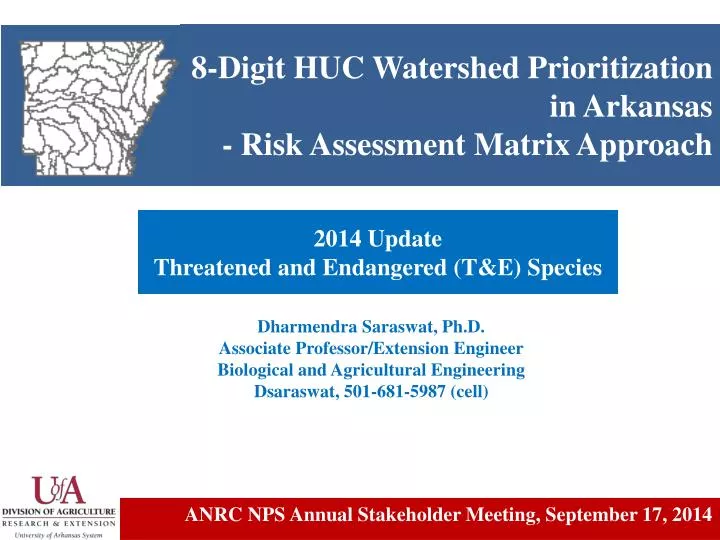 8 digit huc watershed prioritization in arkansas risk assessment matrix approach