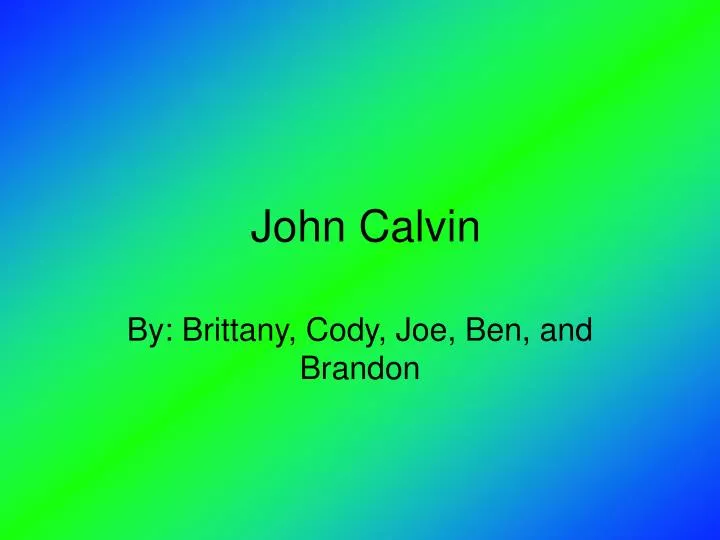 john calvin