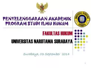 penyelenggaraan akademik program studi ilmu hukum
