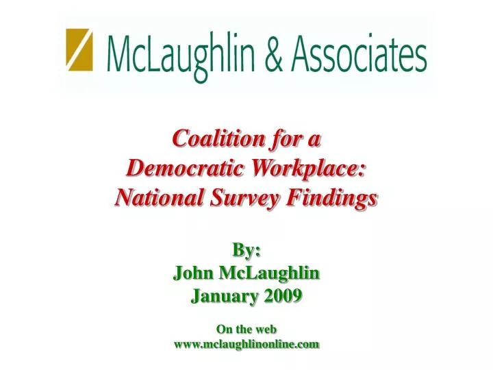 coalition for a democratic workplace national survey findings