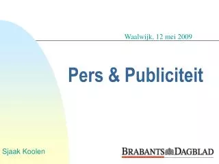 pers publiciteit