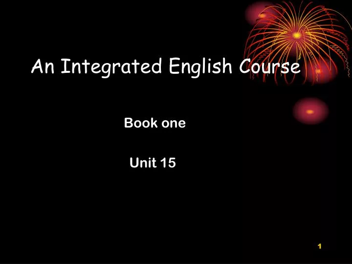 an integrated english course