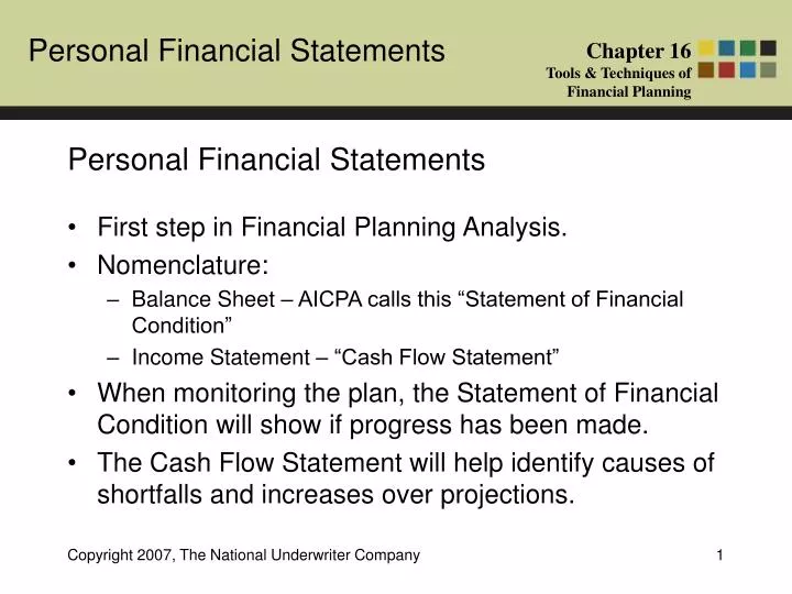personal financial statements