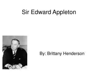 Sir Edward Appleton
