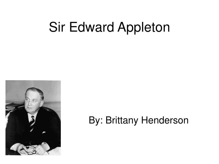 sir edward appleton