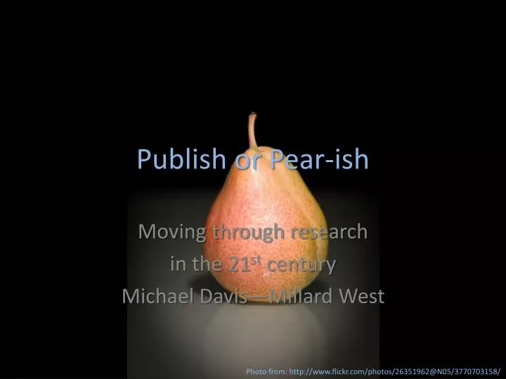 publish or pear ish