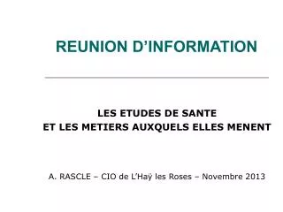 reunion d information