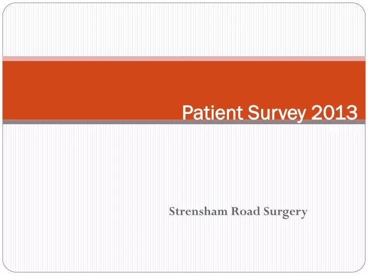 patient survey 2013 jan feb