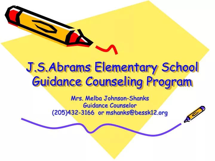 j s abrams elementary school guidance counseling program