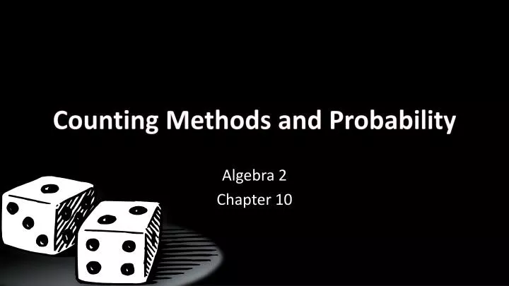 counting methods and probability
