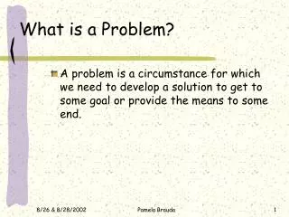 What is a Problem?