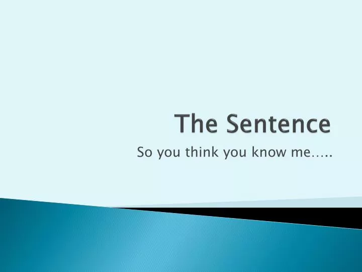 the sentence