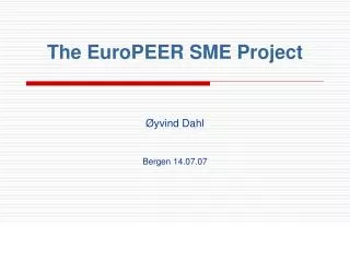 the europeer sme project