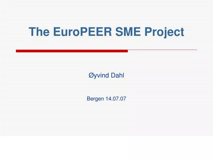 the europeer sme project