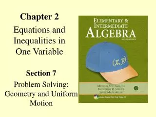 Chapter 2 Equations and Inequalities in One Variable