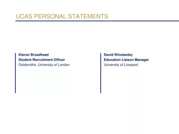 ucas personal statements