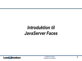 Introduktion til JavaServer Faces