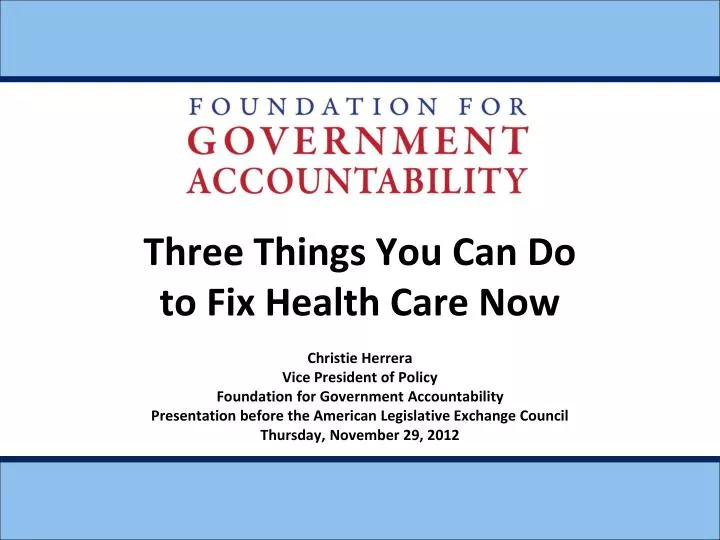 three things you can do to fix health care now