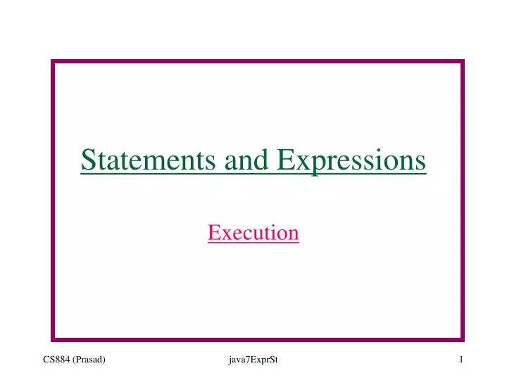 statements and expressions