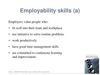 Employability skills (a)