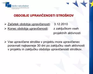 obdobje upravi enosti stro kov