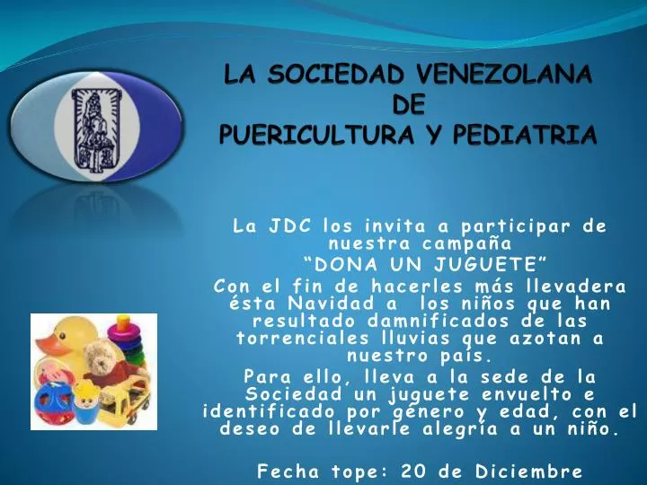 la sociedad venezolana de puericultura y pediatria