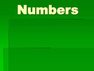 numbers
