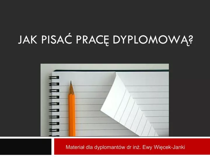 jak pisa prac dyplomow