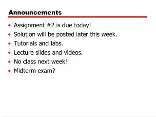 announcements